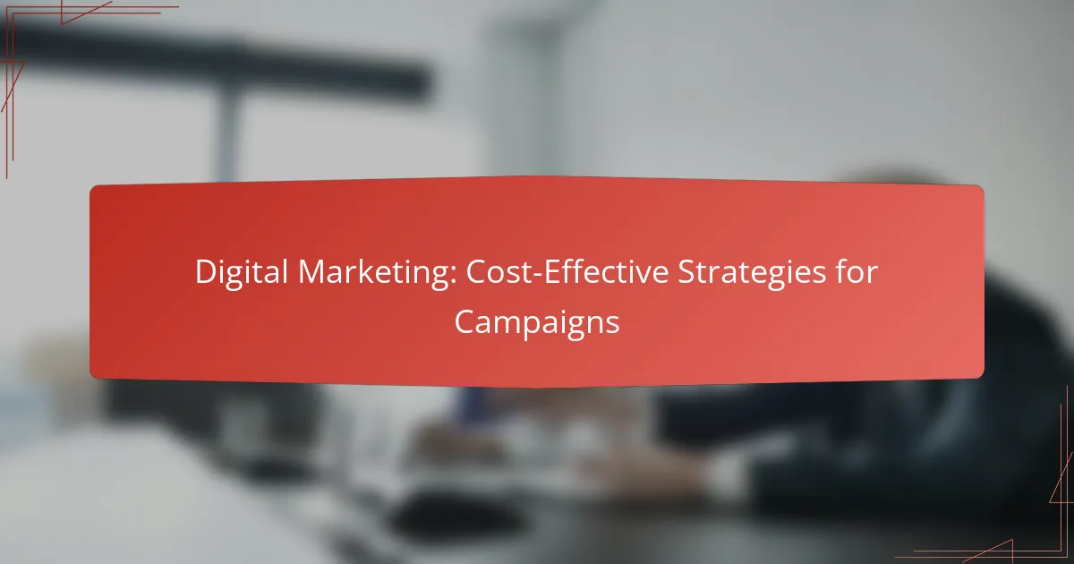 Digital Marketing: Cost-Effective Strategies for Campaigns