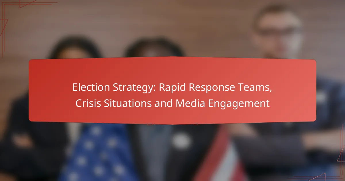 Election Strategy: Rapid Response Teams, Crisis Situations and Media Engagement