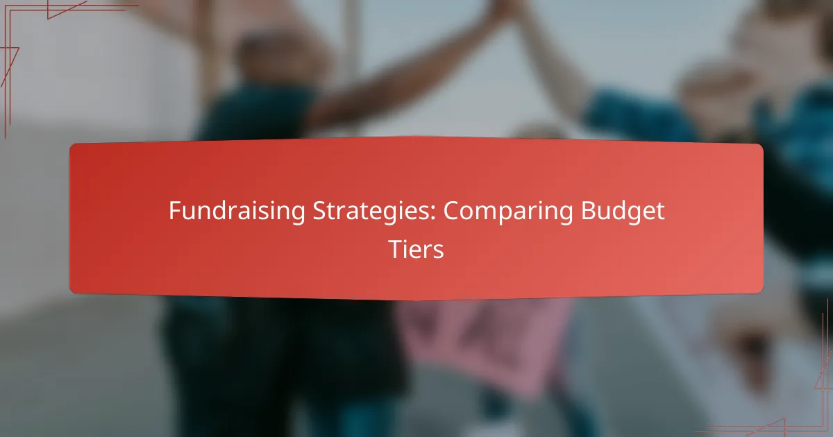 Fundraising Strategies: Comparing Budget Tiers