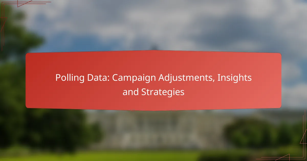 Polling Data: Campaign Adjustments, Insights and Strategies