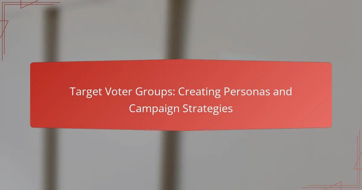 Target Voter Groups: Creating Personas and Campaign Strategies