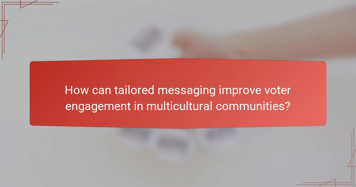 How can tailored messaging improve voter engagement in multicultural communities?