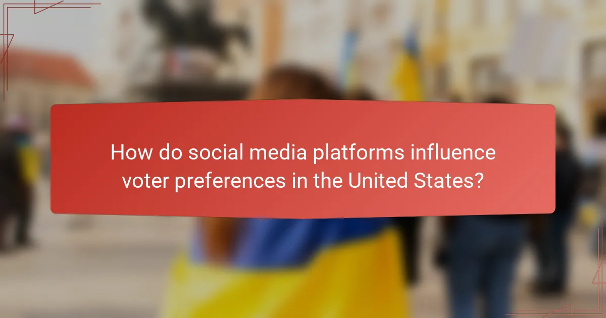 How do social media platforms influence voter preferences in the United States?