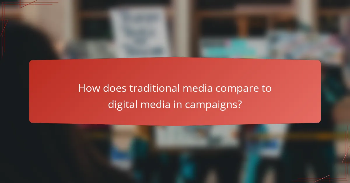 How does traditional media compare to digital media in campaigns?