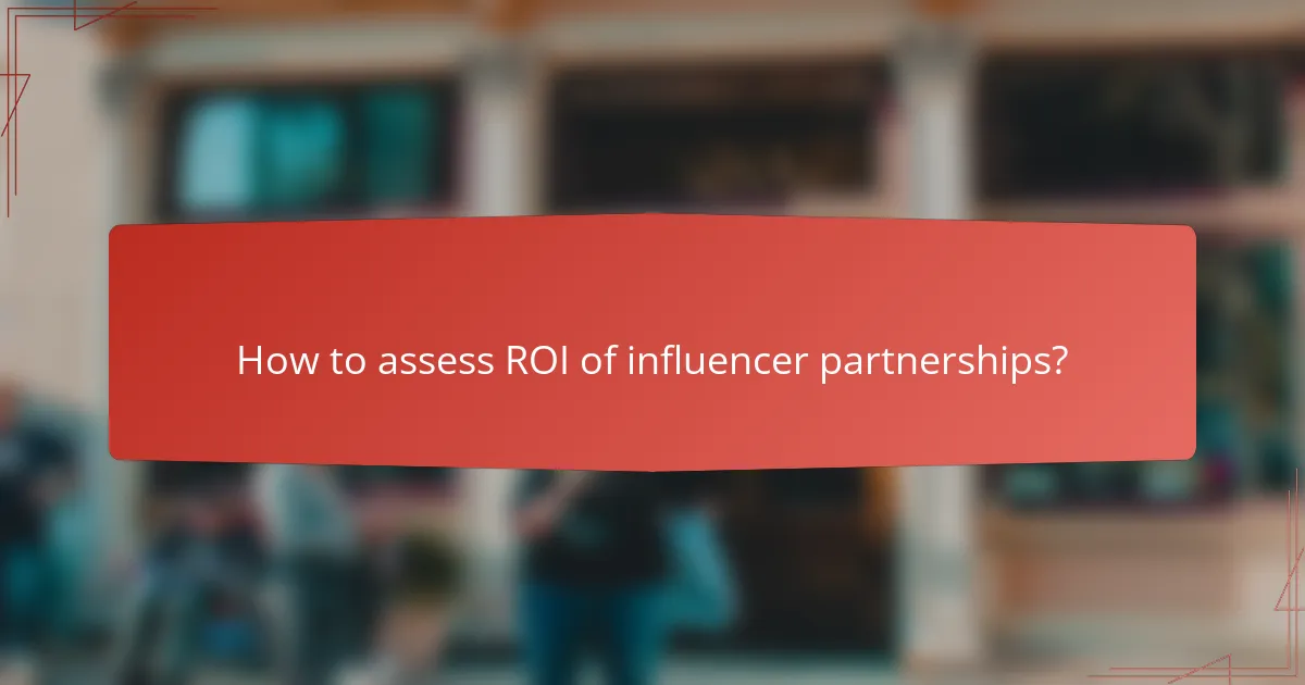 How to assess ROI of influencer partnerships?