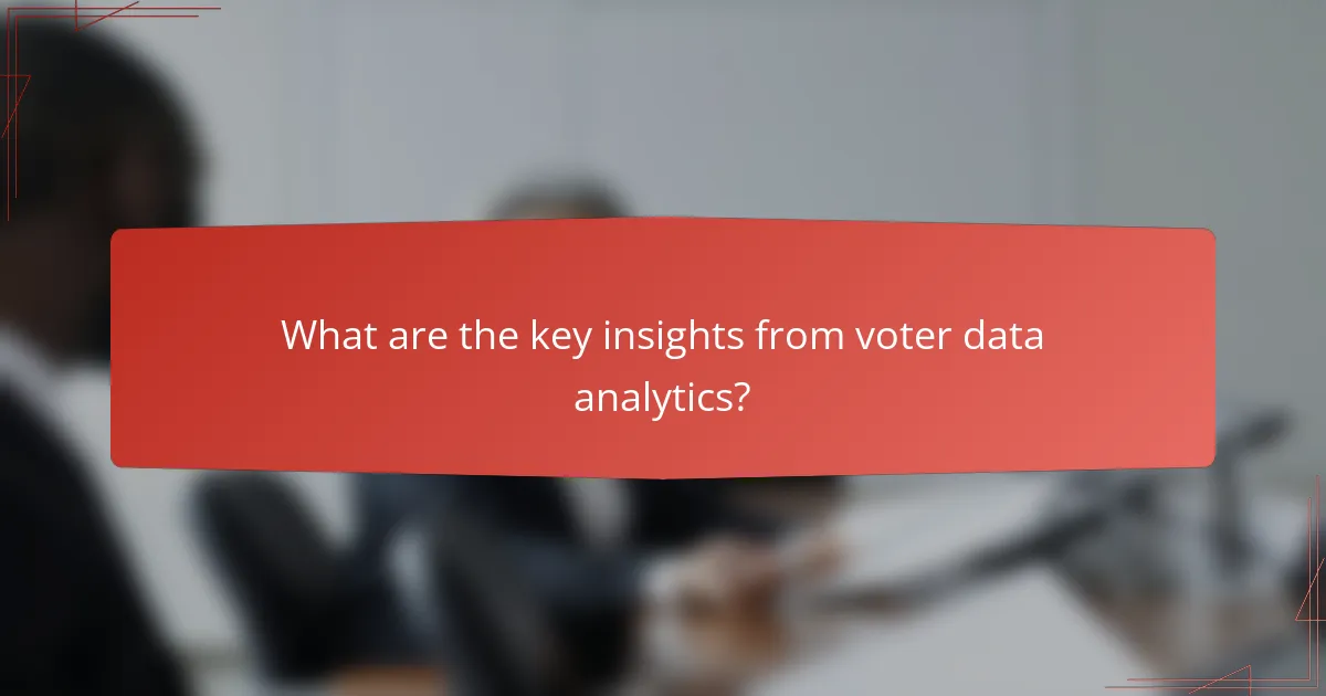 What are the key insights from voter data analytics?