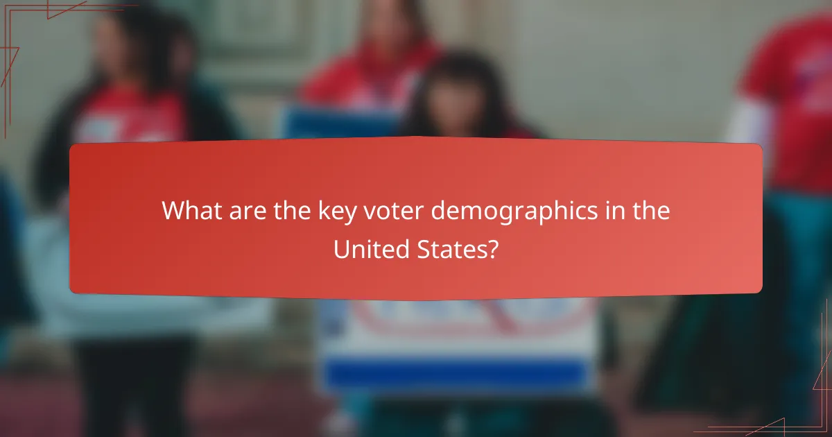What are the key voter demographics in the United States?
